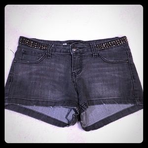 Urban Behavior Black stud waist shorts